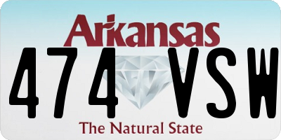 AR license plate 474VSW