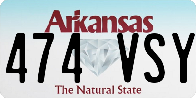 AR license plate 474VSY