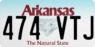 AR license plate 474VTJ