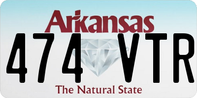 AR license plate 474VTR
