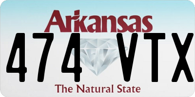 AR license plate 474VTX