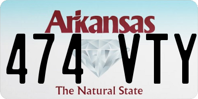 AR license plate 474VTY