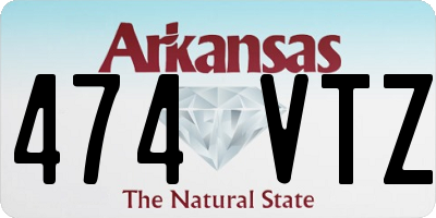 AR license plate 474VTZ