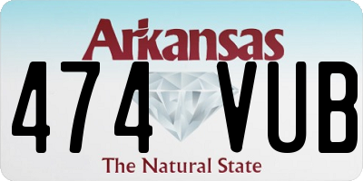 AR license plate 474VUB