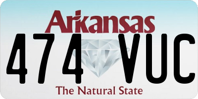 AR license plate 474VUC