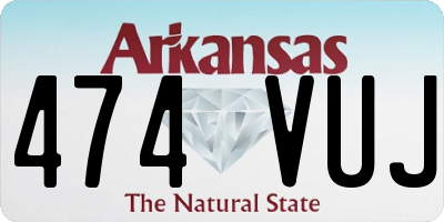 AR license plate 474VUJ