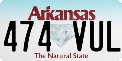 AR license plate 474VUL