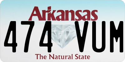 AR license plate 474VUM