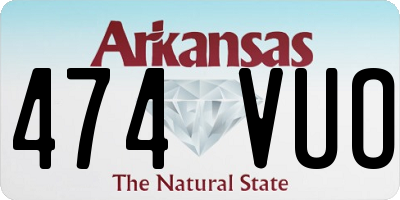 AR license plate 474VUO