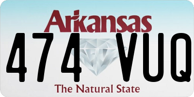 AR license plate 474VUQ