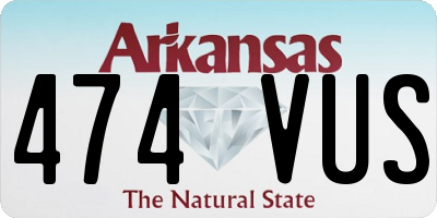 AR license plate 474VUS
