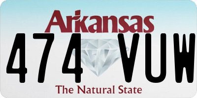 AR license plate 474VUW