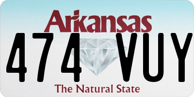 AR license plate 474VUY