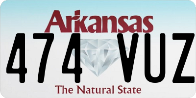 AR license plate 474VUZ