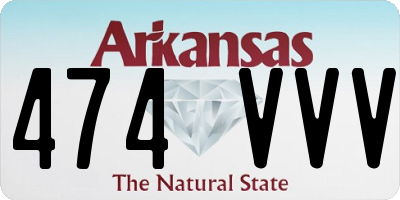 AR license plate 474VVV