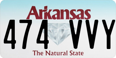 AR license plate 474VVY
