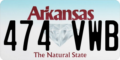 AR license plate 474VWB