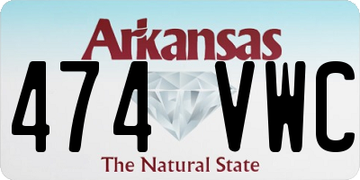 AR license plate 474VWC