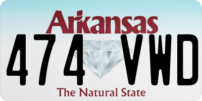 AR license plate 474VWD
