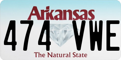 AR license plate 474VWE