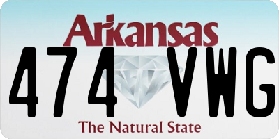AR license plate 474VWG