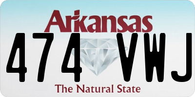 AR license plate 474VWJ