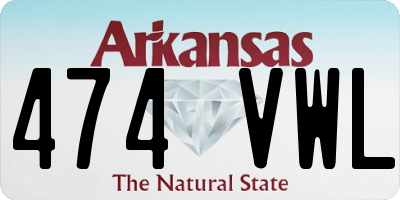 AR license plate 474VWL