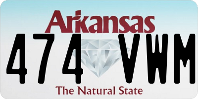 AR license plate 474VWM