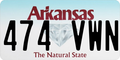 AR license plate 474VWN