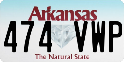 AR license plate 474VWP