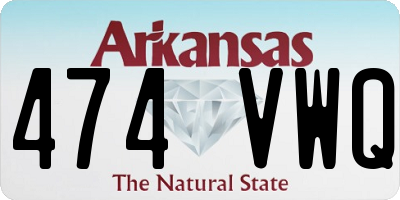 AR license plate 474VWQ