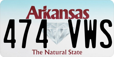 AR license plate 474VWS