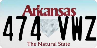 AR license plate 474VWZ