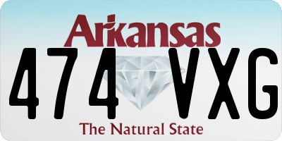 AR license plate 474VXG