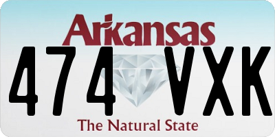 AR license plate 474VXK