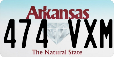 AR license plate 474VXM