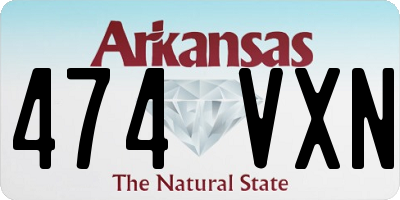 AR license plate 474VXN