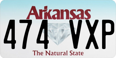 AR license plate 474VXP