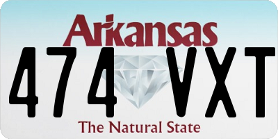 AR license plate 474VXT