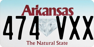 AR license plate 474VXX