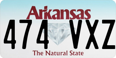 AR license plate 474VXZ
