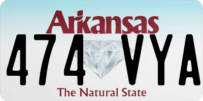 AR license plate 474VYA