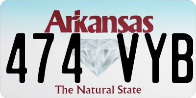 AR license plate 474VYB