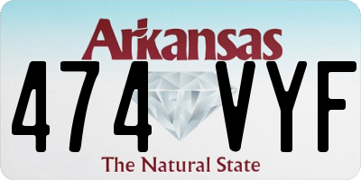 AR license plate 474VYF