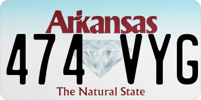 AR license plate 474VYG