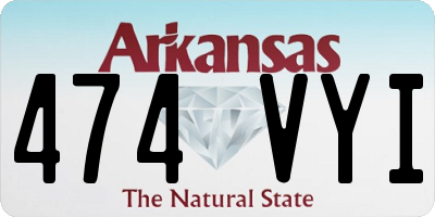 AR license plate 474VYI