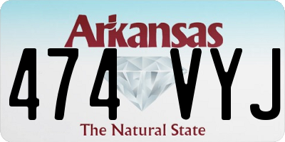 AR license plate 474VYJ