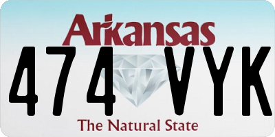 AR license plate 474VYK