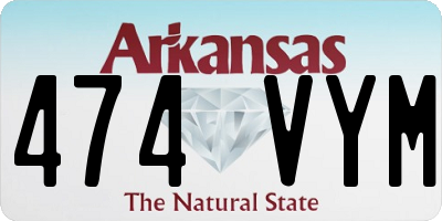 AR license plate 474VYM