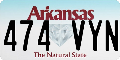 AR license plate 474VYN